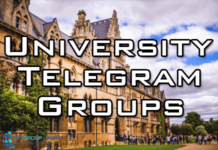 university telegram group link